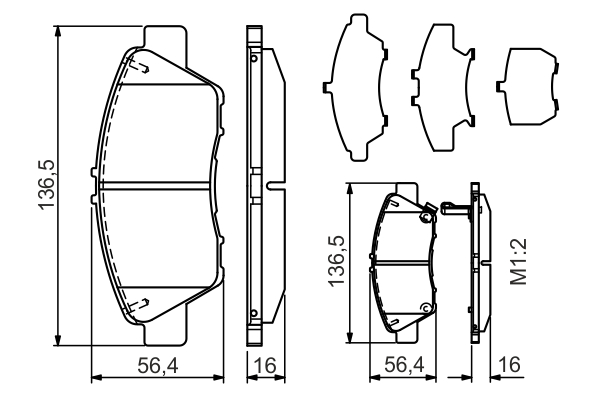 BOSCH 0 986 TB3 185 Brake...