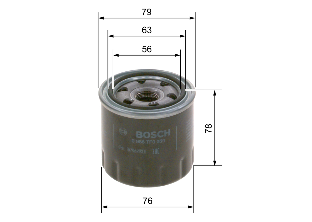 BOSCH 0 986 TF0 059 Ölfilter
