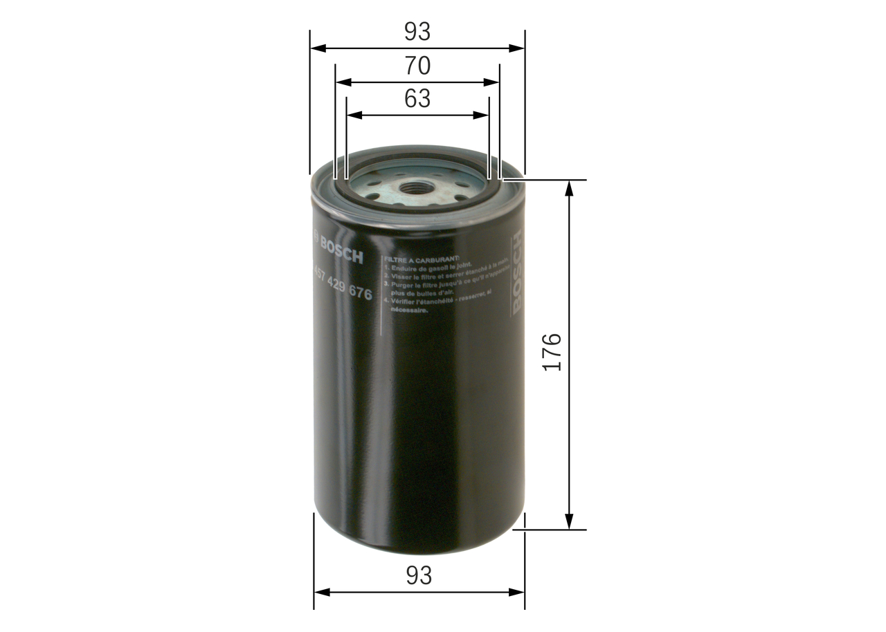 BOSCH 1 457 429 676 drivstoffilter