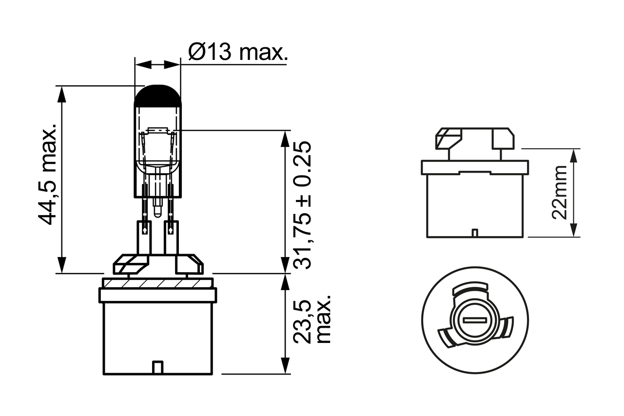 BOSCH 1 987 302 024 Lampadina, Fendinebbia