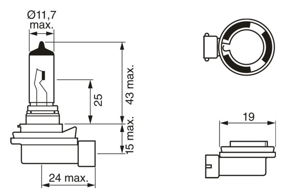 BOSCH 1 987 302 081 Lampadina, Fendinebbia