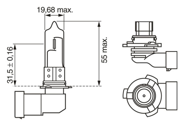 BOSCH 1 987 302 807 Lampadina, Faro di profondità