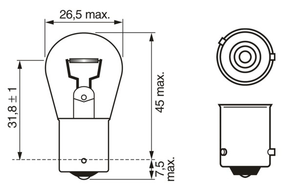 BOSCH 1 987 302 812 Lampadina, Indicatore direzione