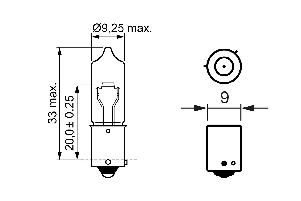 BOSCH 1 987 302 264 Lampadina, Indicatore direzione