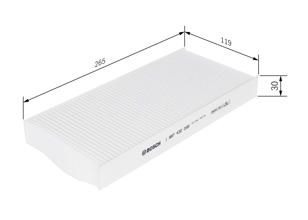 BOSCH 1 987 432 095 Filter, Innenraumluft