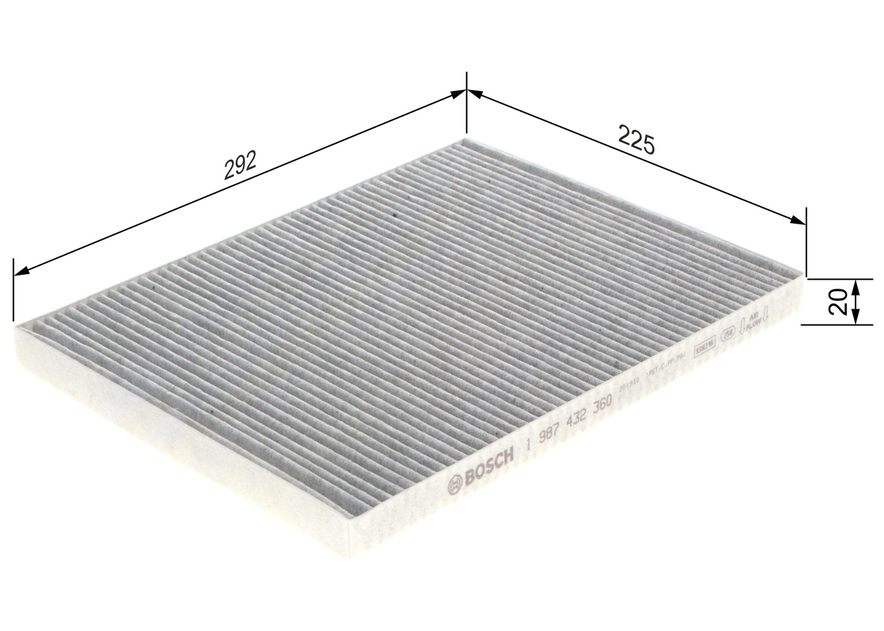 BOSCH 1 987 432 360 Filter, Innenraumluft