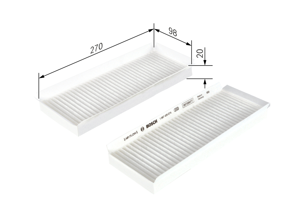 BOSCH 1 987 435 074 Filter, Innenraumluft
