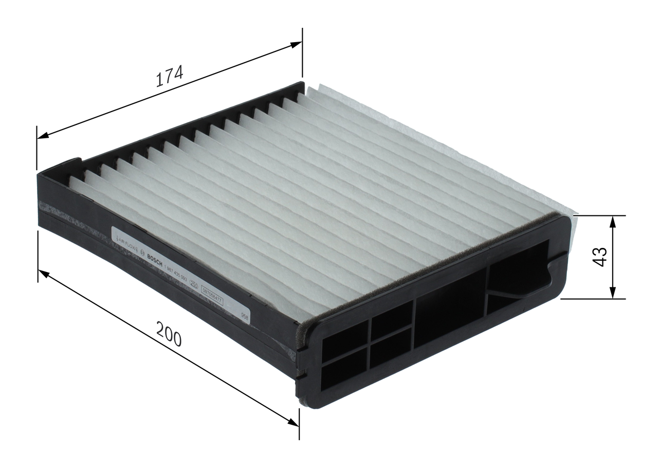BOSCH 1 987 435 093 Filter, Innenraumluft