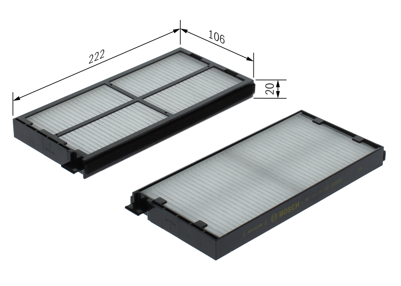 BOSCH 1 987 435 158 Filter, Innenraumluft