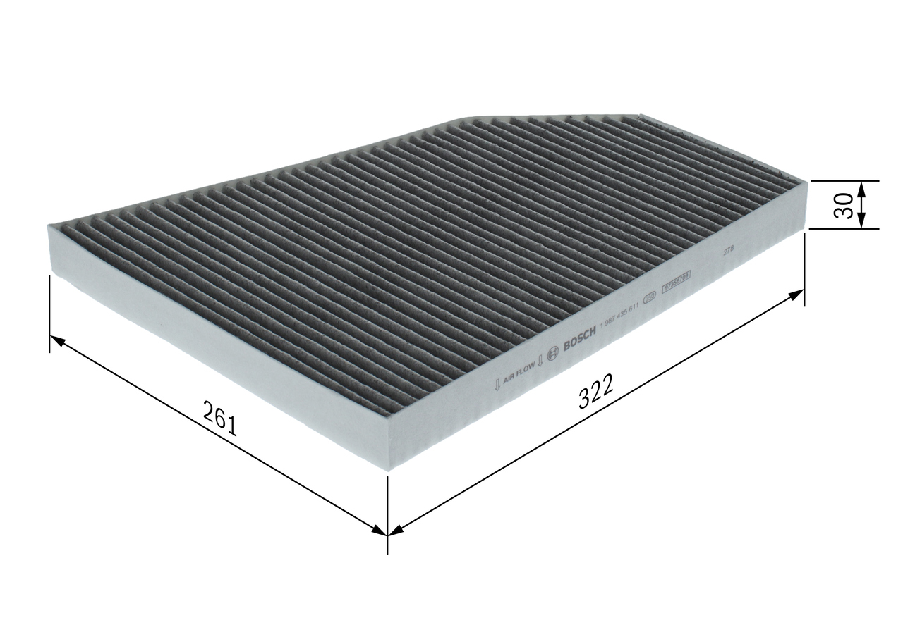 BOSCH 1 987 435 611 Filter, Innenraumluft