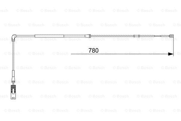 BOSCH 1 987 473 009 Contatto segnalazione, Usura past. freno/mat. d'attrito