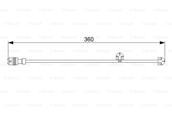 BOSCH 1 987 473 023 Contatto segnalazione, Usura past. freno/mat. d'attrito