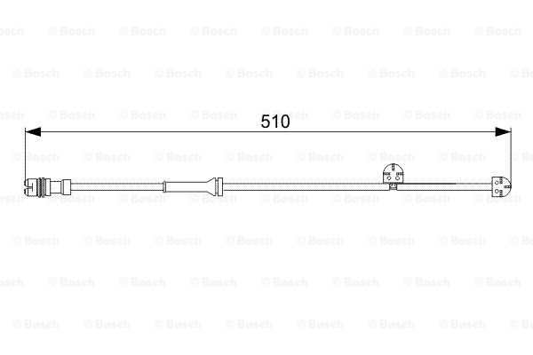 BOSCH 1 987 473 029 Contatto segnalazione, Usura past. freno/mat. d'attrito