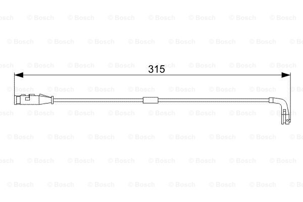 BOSCH 1 987 473 039 Contatto segnalazione, Usura past. freno/mat. d'attrito