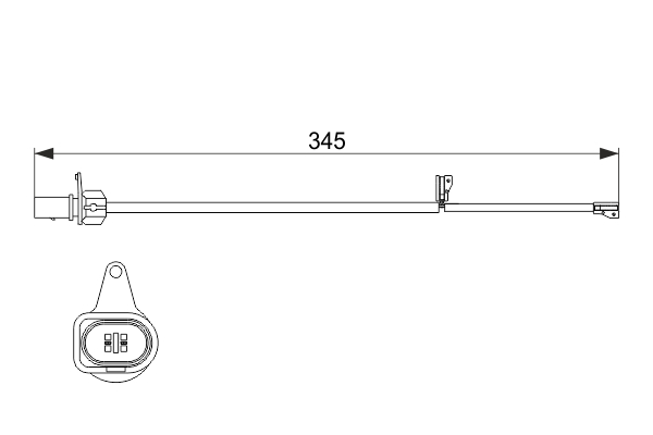 BOSCH 1 987 474 507 Výstražný kontakt, opotrebenie brzdového obloženia