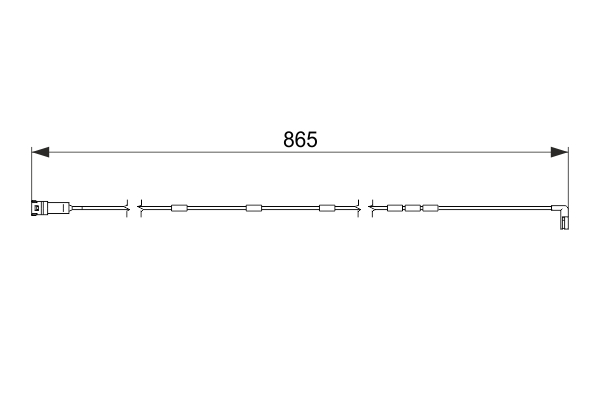 BOSCH 1 987 474 586 Contatto segnalazione, Usura past. freno/mat. d'attrito