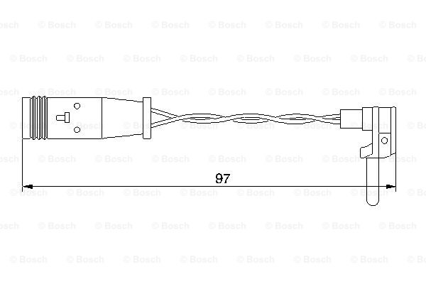 BOSCH 1 987 474 966 Contatto segnalazione, Usura past. freno/mat. d'attrito