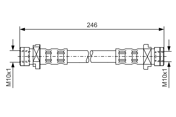 BOSCH 1 987 476 071 Flessibile del freno-Flessibile del freno-Ricambi Euro