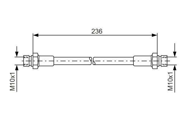 BOSCH 1 987 476 289 Flessibile del freno-Flessibile del freno-Ricambi Euro