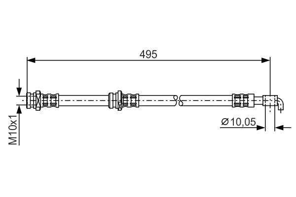 BOSCH 1 987 476 401 Flessibile del freno-Flessibile del freno-Ricambi Euro