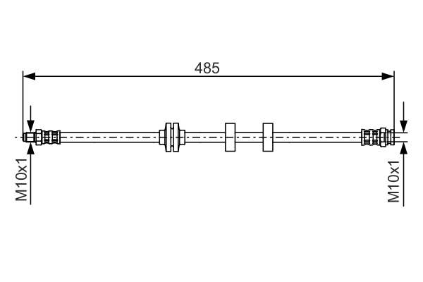 BOSCH 1 987 476 860 Flessibile del freno-Flessibile del freno-Ricambi Euro