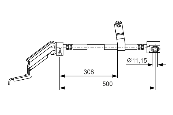 BOSCH 1 987 476 866 Flessibile del freno-Flessibile del freno-Ricambi Euro