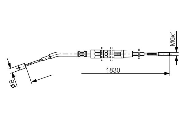 BOSCH 1 987 477 008 Cavo comando, Freno stazionamento-Cavo comando, Freno stazionamento-Ricambi Euro