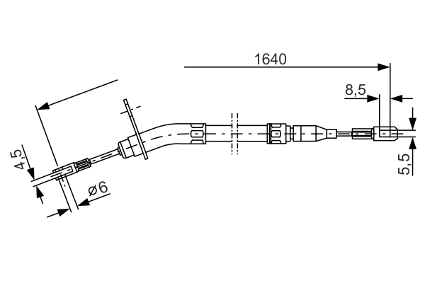 BOSCH 1 987 477 011 Cavo comando, Freno stazionamento-Cavo comando, Freno stazionamento-Ricambi Euro