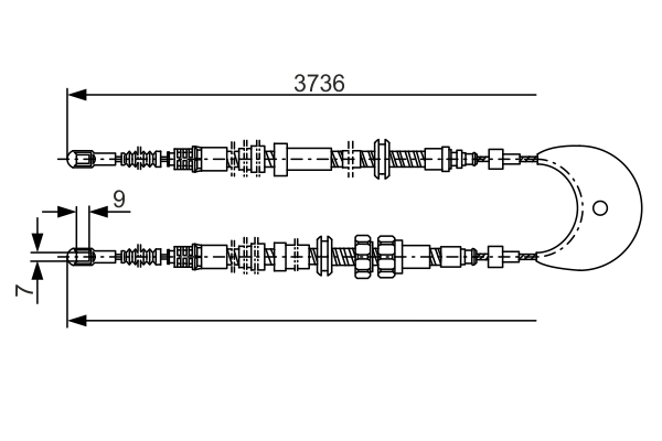 BOSCH 1 987 477 097 Cable,...