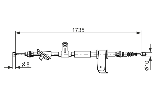 BOSCH 1 987 477 112 Cavo comando, Freno stazionamento-Cavo comando, Freno stazionamento-Ricambi Euro