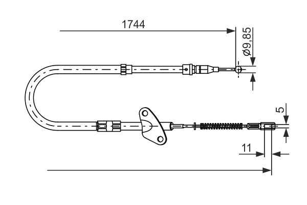 BOSCH 1 987 477 121 Cavo comando, Freno stazionamento-Cavo comando, Freno stazionamento-Ricambi Euro