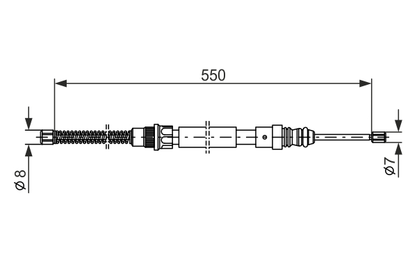 BOSCH 1 987 477 147 Cavo comando, Freno stazionamento