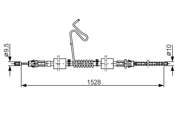 BOSCH 1 987 477 178 Cavo comando, Freno stazionamento