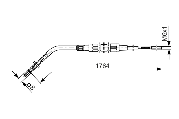 BOSCH 1 987 477 181 Cavo comando, Freno stazionamento-Cavo comando, Freno stazionamento-Ricambi Euro