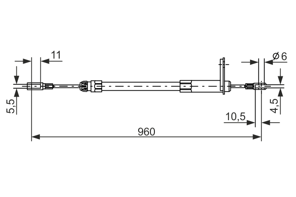 BOSCH 1 987 477 219 Cavo comando, Freno stazionamento