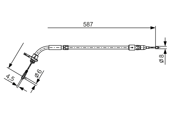 BOSCH 1 987 477 224 Cable Pull, parking brake
