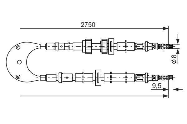 BOSCH 1 987 477 228 Cable,...