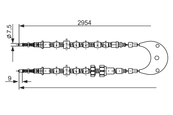 BOSCH 1 987 477 236 Cable,...