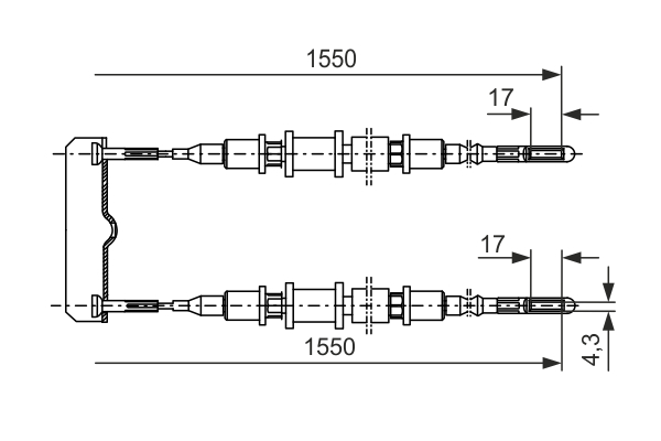 BOSCH 1 987 477 250 Cable,...