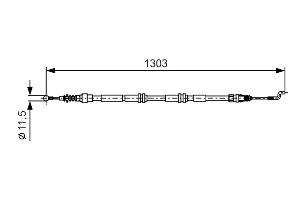 BOSCH 1 987 477 260 Cavo comando, Freno stazionamento