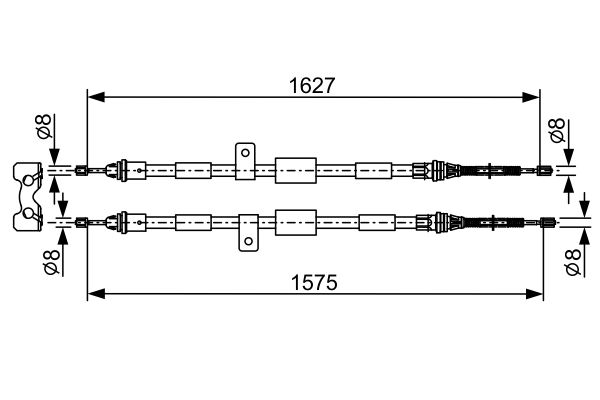 BOSCH 1 987 477 301 Seilzug, Feststellbremse
