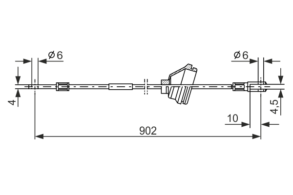 BOSCH 1 987 477 349 Cavo comando, Freno stazionamento-Cavo comando, Freno stazionamento-Ricambi Euro