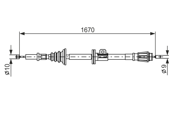 BOSCH 1 987 477 357 Cavo comando, Freno stazionamento-Cavo comando, Freno stazionamento-Ricambi Euro