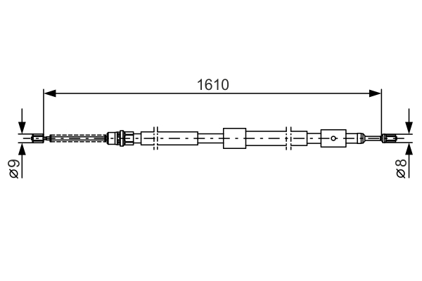 BOSCH 1 987 477 446 Cavo comando, Freno stazionamento-Cavo comando, Freno stazionamento-Ricambi Euro