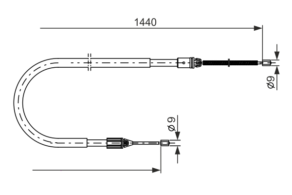 BOSCH 1 987 477 475 Cavo comando, Freno stazionamento-Cavo comando, Freno stazionamento-Ricambi Euro