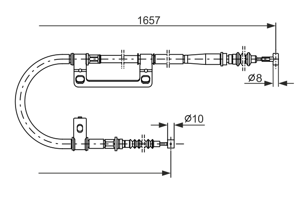 BOSCH 1 987 477 501 Cavo comando, Freno stazionamento-Cavo comando, Freno stazionamento-Ricambi Euro