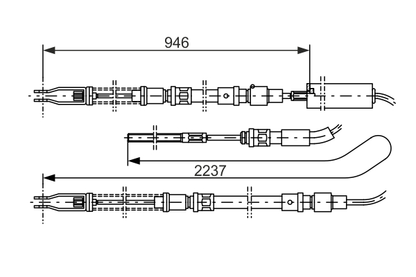 BOSCH 1 987 477 504 Cable,...