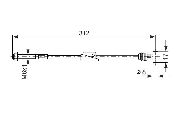 BOSCH 1 987 477 517 Cavo comando, Freno stazionamento-Cavo comando, Freno stazionamento-Ricambi Euro