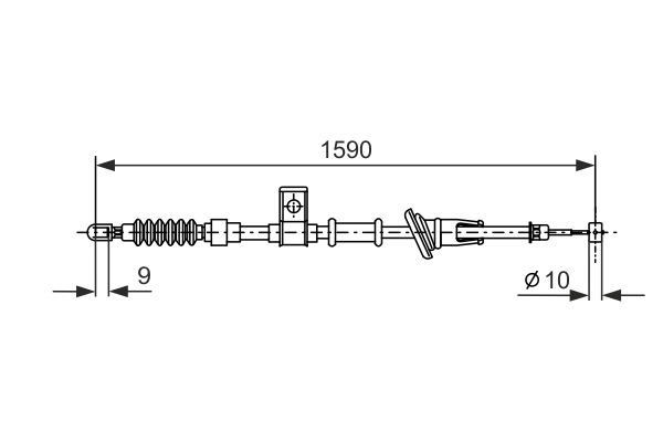 BOSCH 1 987 477 530 Cavo comando, Freno stazionamento