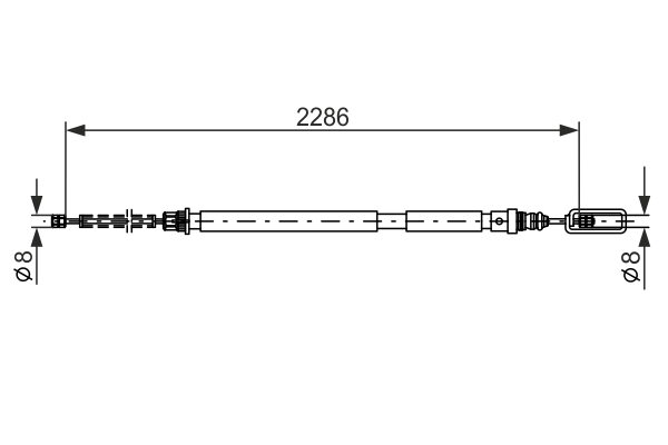 BOSCH 1 987 477 569 Cavo comando, Freno stazionamento-Cavo comando, Freno stazionamento-Ricambi Euro